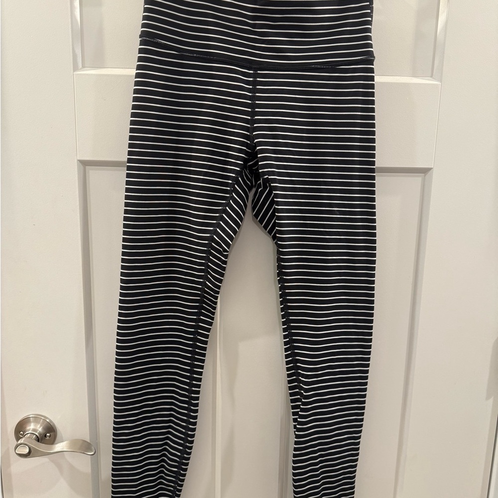 Lululemon - Striped Black and White Leggings